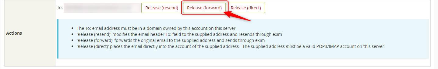 Release Forward Spam email